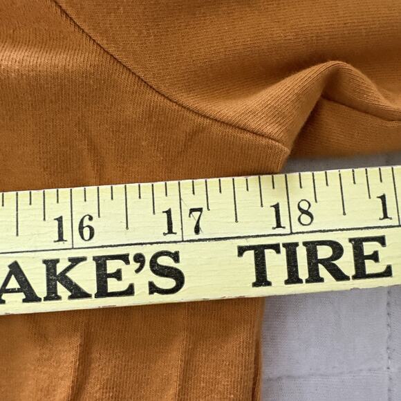 Vintage METROSTYLE Top Womens Medium Mustard Yellow Scoop Neck Retro Y2K Grunge - Picture 7 of 8